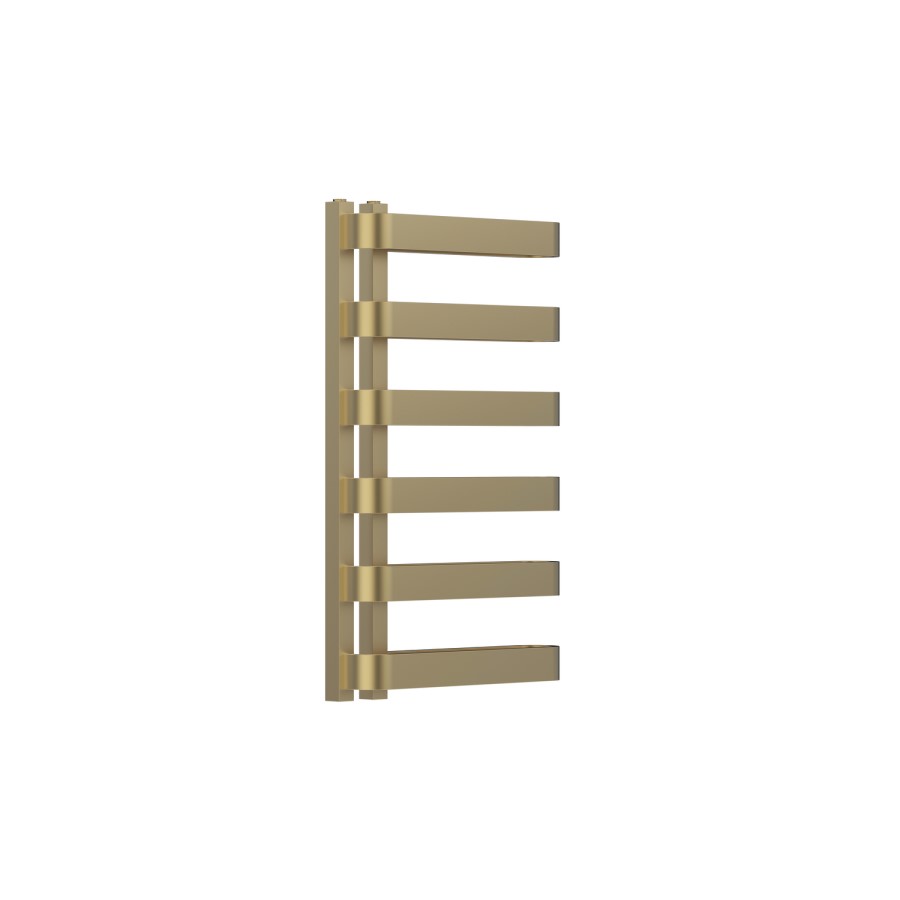 Brass Designer Curved Towel Radiator 850 x 500mm - Ordos