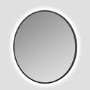 Round Black Backlit Heated Bathroom Mirror with Lights 600mm – Orion