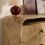 Light Burl Wood Effect 6 Drawer Chest of Drawers - Oriana