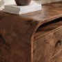 Dark Burl Wood Effect 6 Drawer Chest of Drawers - Oriana