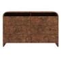 Dark Burl Wood Effect 6 Drawer Chest of Drawers - Oriana