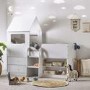 White Mid Sleeper House Bed with Storage - Orpheus