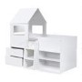 White Mid Sleeper House Bed with Storage - Orpheus