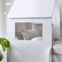 White Mid Sleeper House Bed with Storage - Orpheus