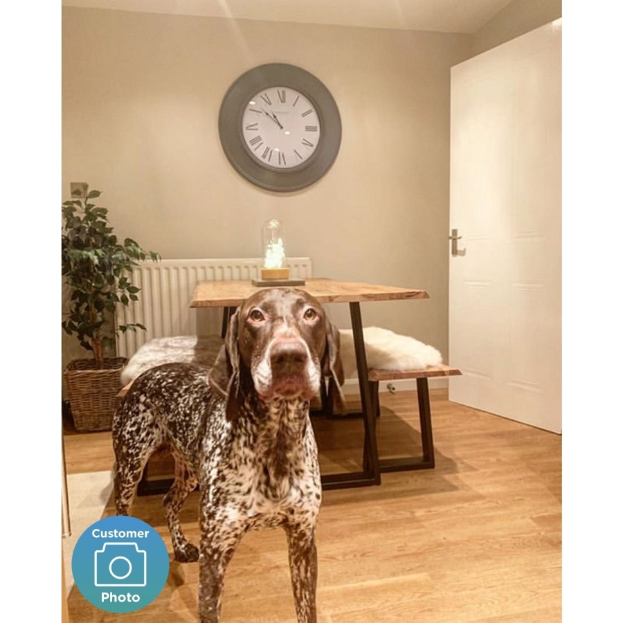 Orson Industrial Solid Wood Dining Set with Table & 2 Dining Benches