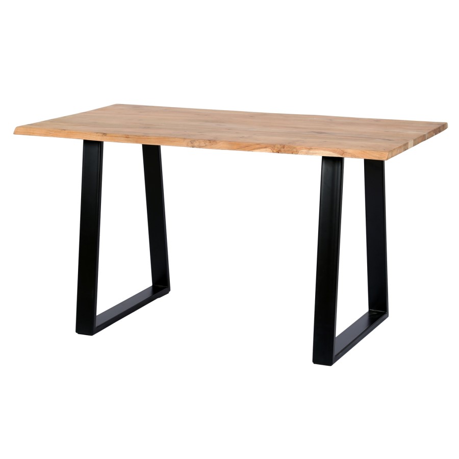 Orson Industrial Solid Wood Dining Set with Table & 2 Dining Benches