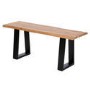 Orson Industrial Solid Wood Dining Set with Table & 2 Dining Benches