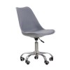 Grey Plastic Armless Office Chair with Cushioned Seat - Orsen - LPD
