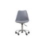Grey Plastic Armless Office Chair with Cushioned Seat - Orsen - LPD