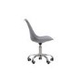 Grey Plastic Armless Office Chair with Cushioned Seat - Orsen - LPD