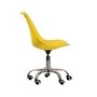 Yellow Plastic Armless Office Chair with Cushioned Seat - Orsen - LPD