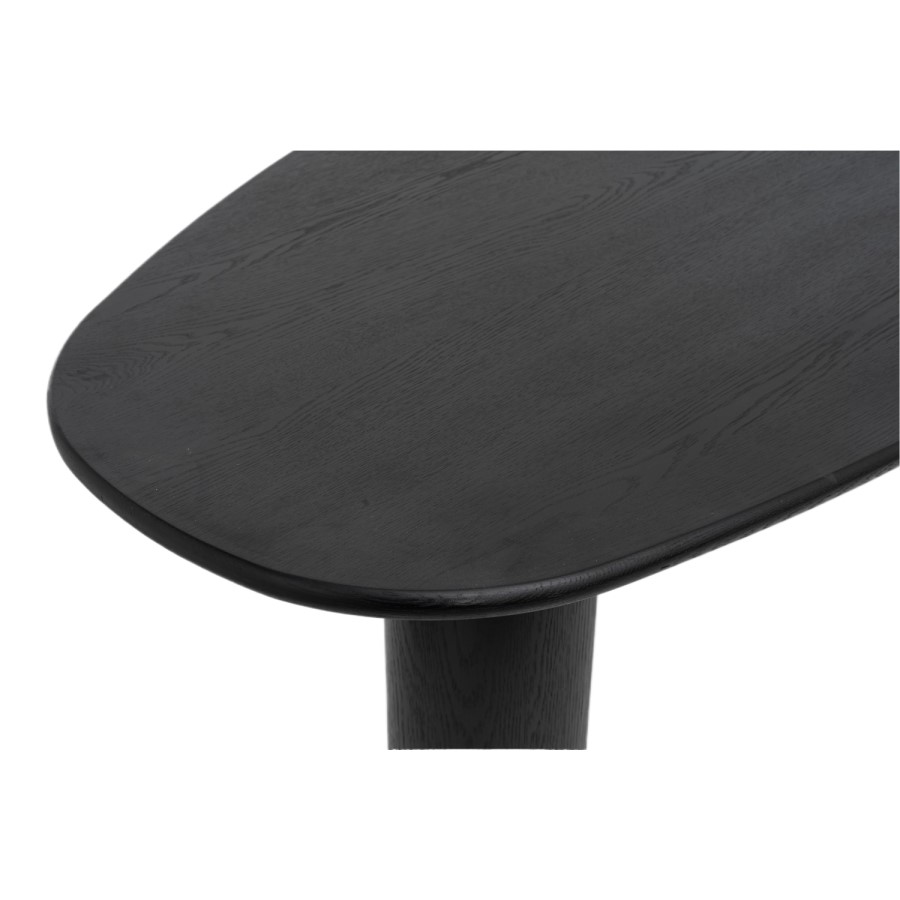 Large Black Oak Pebble Dining Table  - Seats 4 - 6 - Oscar