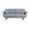 Oslo Grey Fabric Sofa - Seats 2
