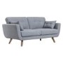 Oslo Grey Fabric Sofa - Seats 2