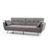 GRADE A1 - Oslo 3 Seater Sofa Bed in Charcoal Grey Fabric