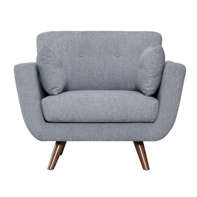 Oslo Armchair in Light Grey Fabric
