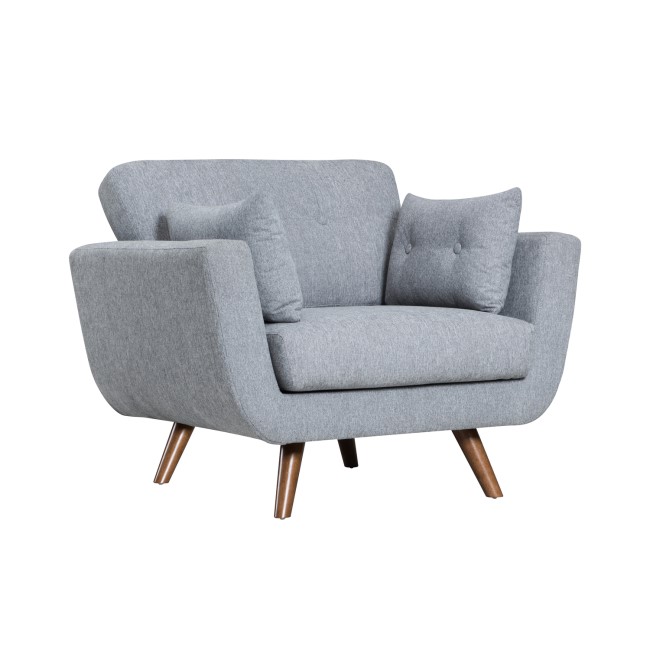 Oslo Armchair in Light Grey Fabric