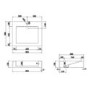 White Rectangular Wall Hung Basin with Hidden Waste 600mm - Oslo