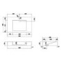 White Rectangular Wall Hung Basin with Hidden Waste 800mm - Oslo