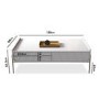 GRADE A1 - White and Gold Curved Coffee Table - Olis