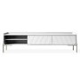 GRADE A2 - Large White TV Unit with Storage - TV's up to 70" - Olis