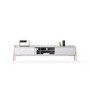 Wide White TV Stand with Storage - TV's up to 70" - Olis