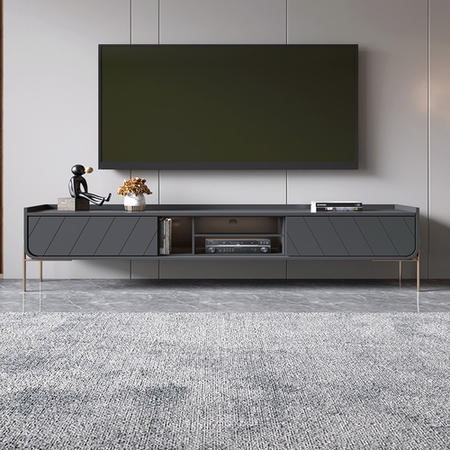 Large grey tv unit discount