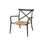 Metal Garden Table & Chairs Patio Set in Black