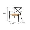 Metal Garden Table &amp; Chairs Patio Set in Black