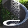 Dark Grey Granite Spiral Outdoor Electric Water Feature - Ivyline 