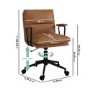 Tan Faux Leather Swivel Office Chair - Otis