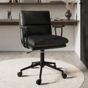 OTI002 Black Faux Leather Swivel Office Chair - Otis