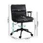 ALMOST PERFECT - Black Faux Leather Swivel Office Chair - Otis