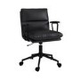 Black Faux Leather Swivel Office Chair - Otis