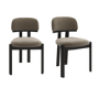 Set of 2 Mink Velvet Dining Chairs - Otto