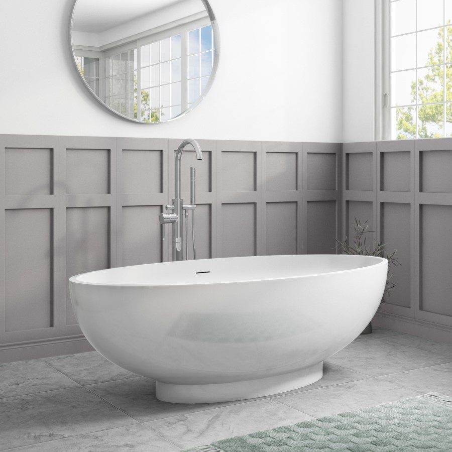 Freestanding Double Ended Bath 1695 x 795mm - Oval