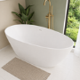 Matt White Freestanding Double Ended Bath 1600 x 820mm - Ovo