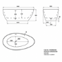 Matt White Freestanding Double Ended Bath 1600 x 820mm - Ovo