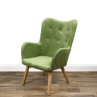 Green Velvet Wingback Chair - Owen