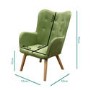 Green Velvet Wingback Chair - Owen