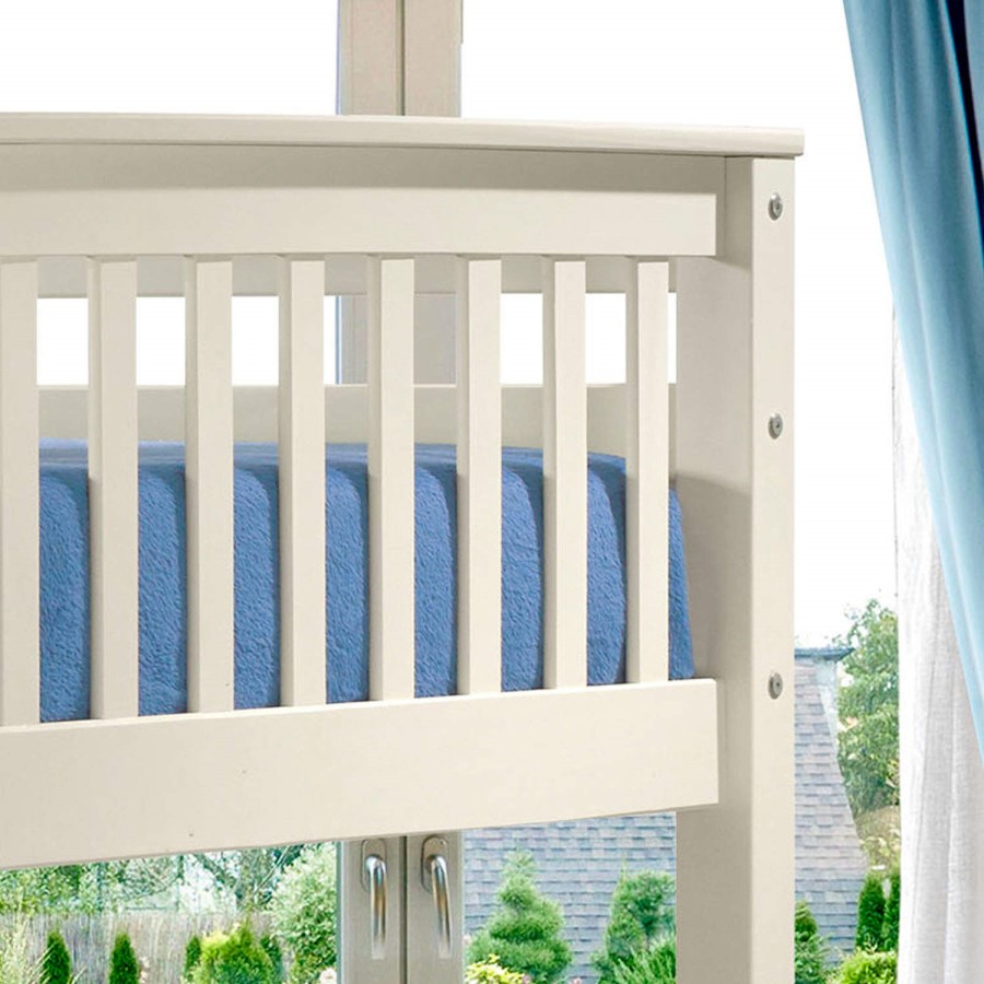 GRADE A2 - Oxford Stone White Single Bunk Bed - Ladder fixes to either side!