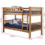 Oxford Pine Single Bunk Bed - Ladder fixes to either side!