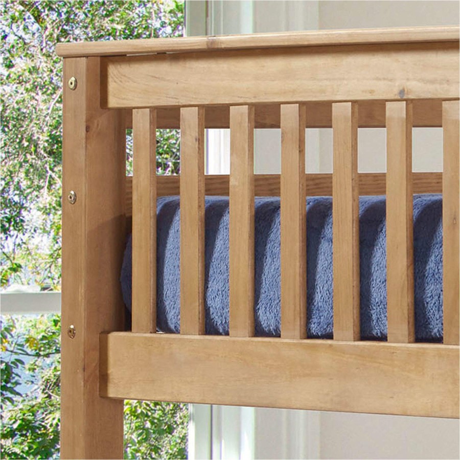 GRADE A1 - Oxford Pine Single Bunk Bed - Ladder fixes to either side!
