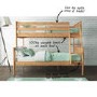 Oxford Triple Bunk Bed in Pine - Small Double