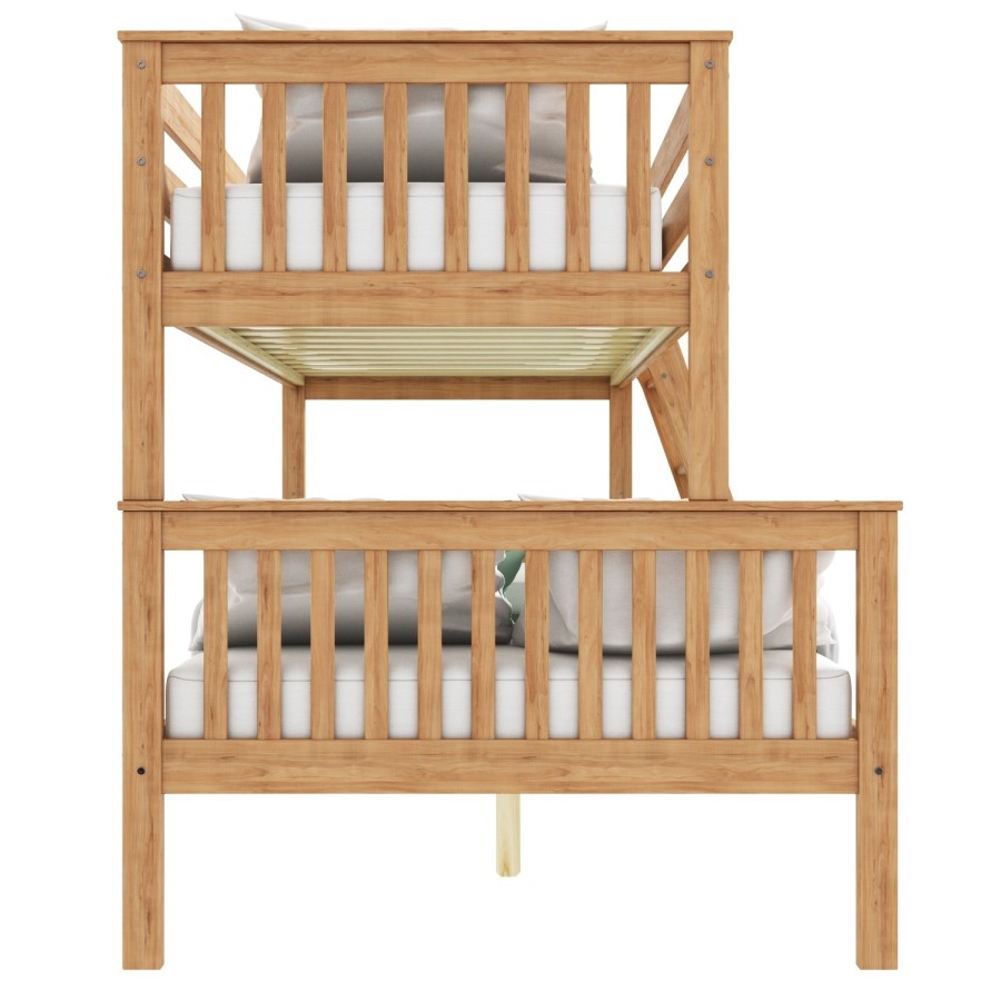 GRADE A1 - Oxford Triple Bunk Bed in Pine - Small Double