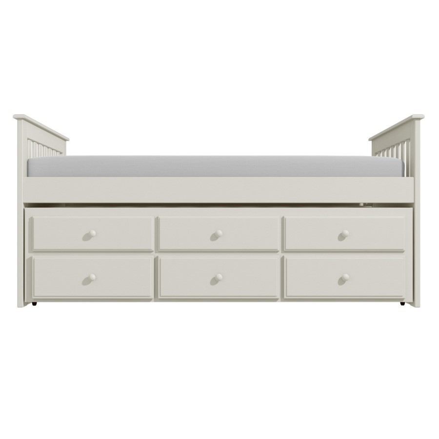 GRADE A1 - Oxford Captains Guest Bed With Storage in Cream