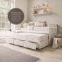 Single White Wooden Guest Bed with 3 Drawers and Trundle - Oxford