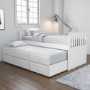 GRADE A1 - Oxford Captains Guest Bed With Storage in Pure White
