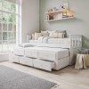 GRADE A1 - Single White Wooden Guest Bed with Storage and Trundle - Oxford