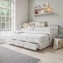 GRADE A1 - Oxford Captains Guest Bed With Storage in Pure White